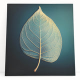 Close-up of leaves in black and white on a large stretched canvas, ideal for kitchen wall art or bedroom decor.