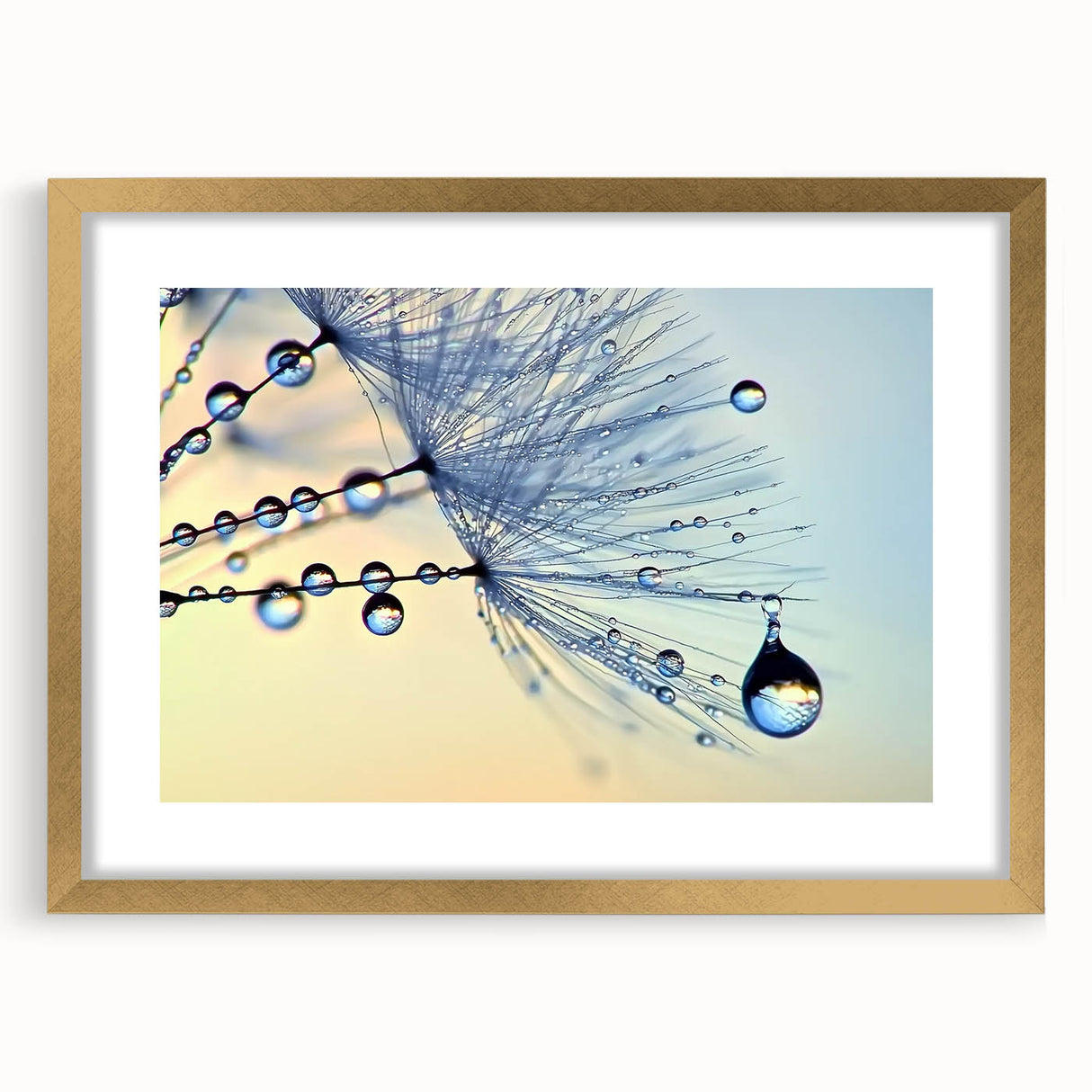 Extra large abstract art print with textured design in gold tones, framed, ideal for living room decor.