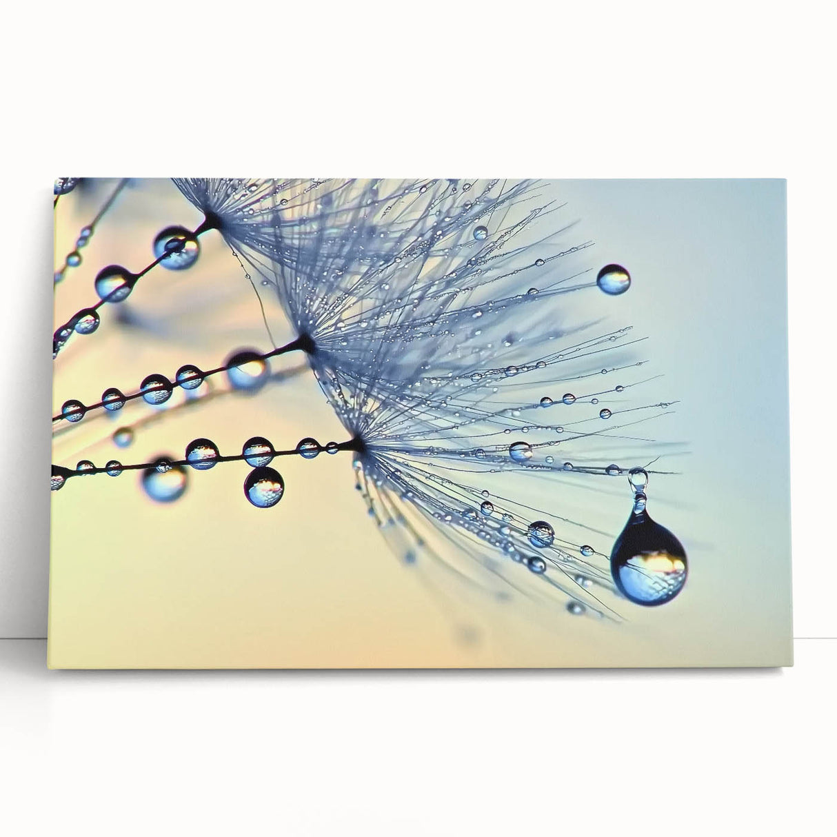 Black and white close-up photo of water ripples on a large stretched canvas, ideal for kitchen wall art or bedroom ambiance.