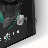 Nike x KAWS Black Jordan 4 Pop Art Wall Art – Bold Black & Teal Canvas