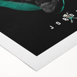 Nike x KAWS Black Jordan 4 Pop Art Wall Art – Bold Black & Teal Canvas