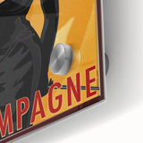 Retro Golden Sable Champagne Poster - Vintage Bar Wall Art