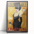 Retro Golden Sable Champagne Poster - Vintage Bar Wall Art