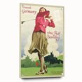 Retro Germany Golf Travel Poster – Vintage Golfing Art