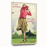 Retro Germany Golf Travel Poster – Vintage Golfing Art
