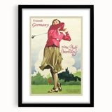 Retro Germany Golf Travel Poster – Vintage Golfing Art