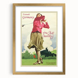 Retro Germany Golf Travel Poster – Vintage Golfing Art
