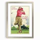 Retro Germany Golf Travel Poster – Vintage Golfing Art