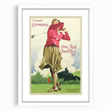Retro Germany Golf Travel Poster – Vintage Golfing Art