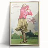 Retro Germany Golf Travel Poster – Vintage Golfing Art