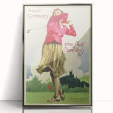 Retro Germany Golf Travel Poster – Vintage Golfing Art