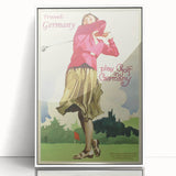 Retro Germany Golf Travel Poster – Vintage Golfing Art