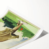 Retro Germany Golf Travel Poster – Vintage Golfing Art