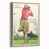 Retro Germany Golf Travel Poster – Vintage Golfing Art