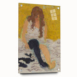 Classical Realism Painting | Woman Putting on Stockings Art Print