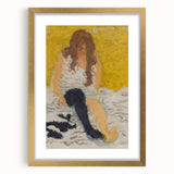 Classical Realism Painting | Woman Putting on Stockings Art Print