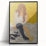 Classical Realism Painting | Woman Putting on Stockings Art Print