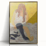 Classical Realism Painting | Woman Putting on Stockings Art Print