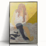 Classical Realism Painting | Woman Putting on Stockings Art Print