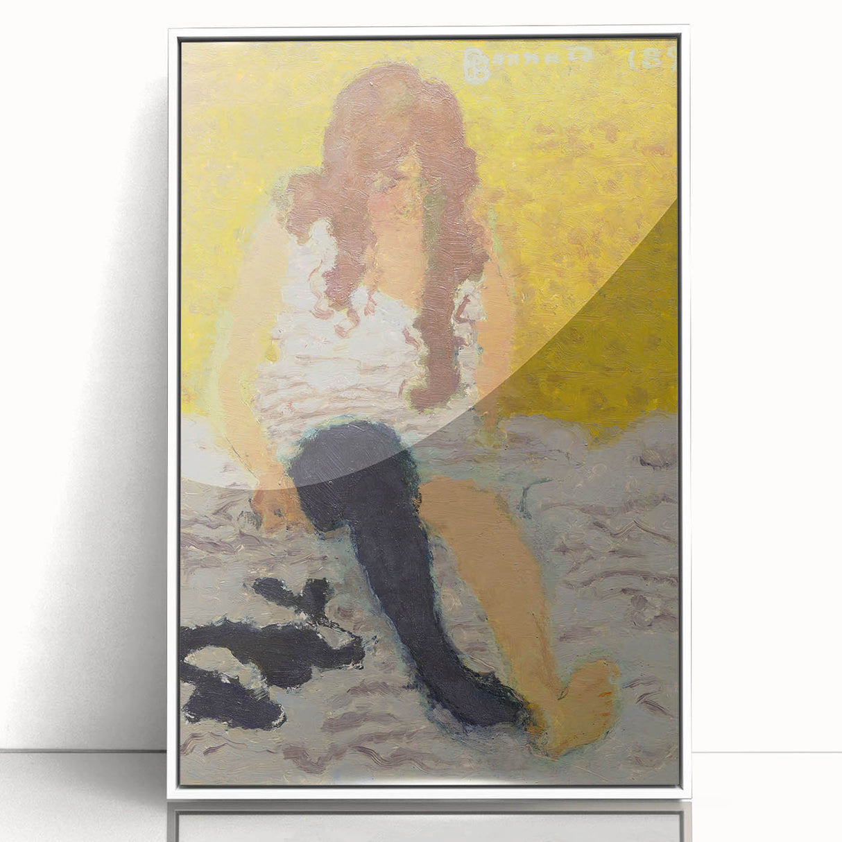 Classical Realism Painting | Woman Putting on Stockings Art Print