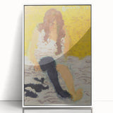 Classical Realism Painting | Woman Putting on Stockings Art Print