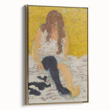 Classical Realism Painting | Woman Putting on Stockings Art Print