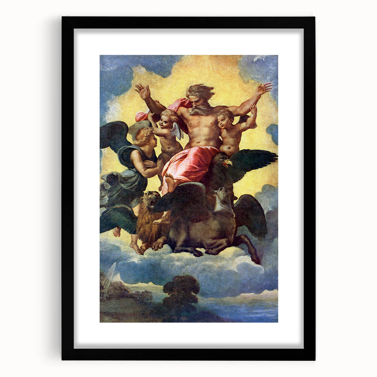Renaissance Art Prints - Raphael’s Ezekiel’s Vision (1518)