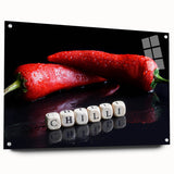Spicy Red Chilli Art – Bold & Modern Acrylic Kitchen Artwork