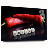 Spicy Red Chilli Art – Bold & Modern Acrylic Kitchen Artwork