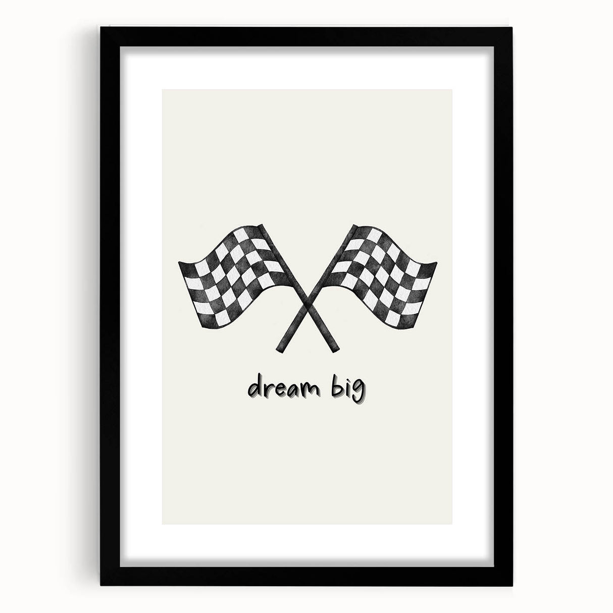 Racing Dream Big Boys Room Wall Art – Kids Wall Art Prints