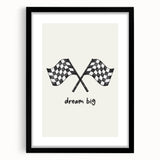 Racing Dream Big Boys Room Wall Art – Kids Wall Art Prints
