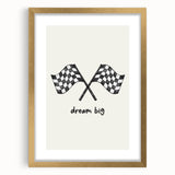 Racing Dream Big Boys Room Wall Art – Kids Wall Art Prints