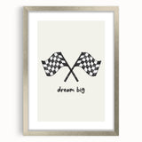 Racing Dream Big Boys Room Wall Art – Kids Wall Art Prints