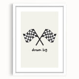 Racing Dream Big Boys Room Wall Art – Kids Wall Art Prints