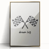 Racing Dream Big Boys Room Wall Art – Kids Wall Art Prints