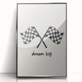 Racing Dream Big Boys Room Wall Art – Kids Wall Art Prints