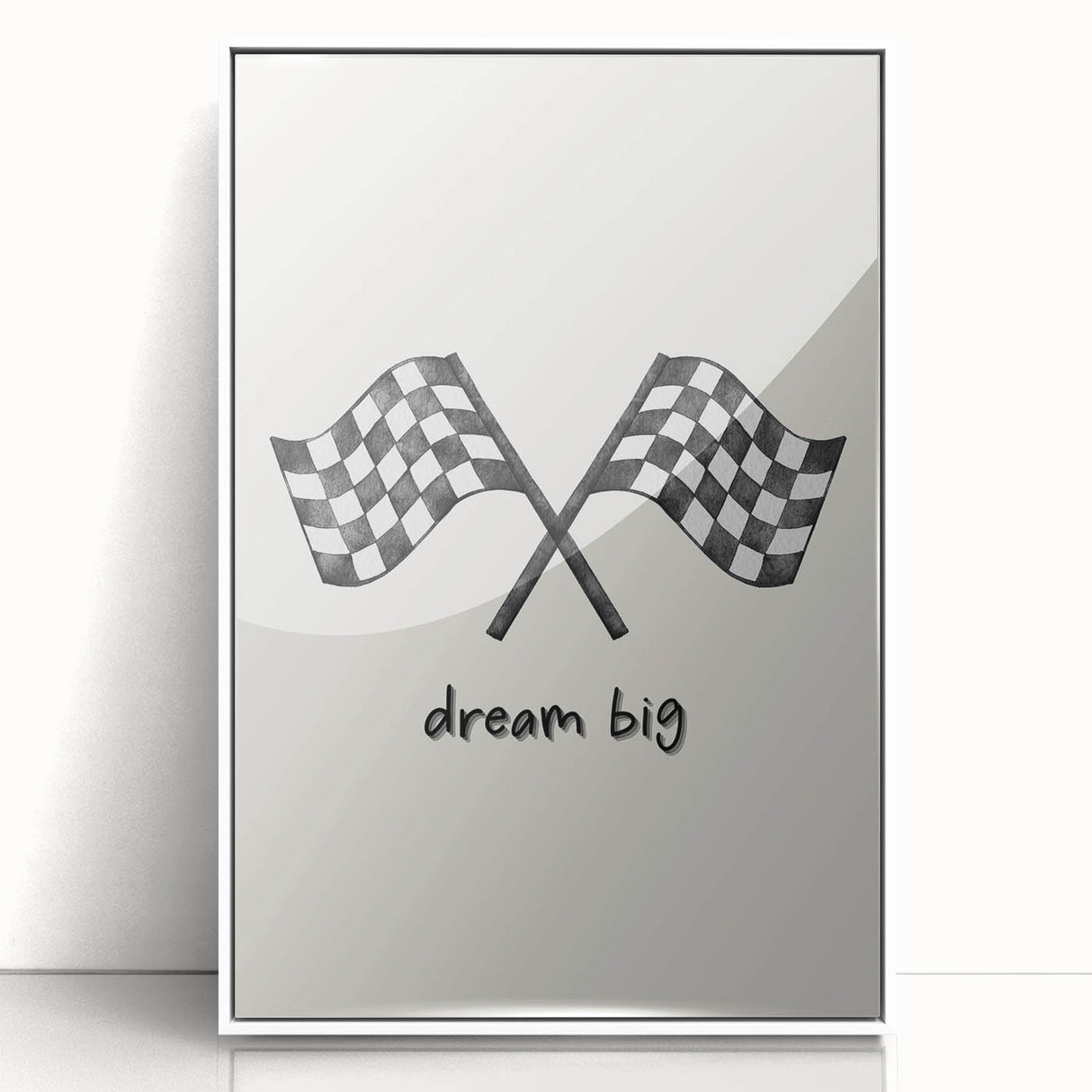 Racing Dream Big Boys Room Wall Art – Kids Wall Art Prints