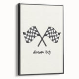 Racing Dream Big Boys Room Wall Art – Kids Wall Art Prints