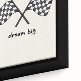 Racing Dream Big Boys Room Wall Art – Kids Wall Art Prints