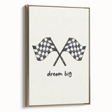 Racing Dream Big Boys Room Wall Art – Kids Wall Art Prints