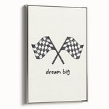 Racing Dream Big Boys Room Wall Art – Kids Wall Art Prints