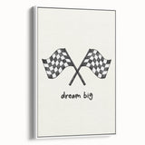 Racing Dream Big Boys Room Wall Art – Kids Wall Art Prints