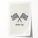 Racing Dream Big Boys Room Wall Art – Kids Wall Art Prints