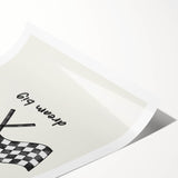 Racing Dream Big Boys Room Wall Art – Kids Wall Art Prints