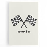 Racing Dream Big Boys Room Wall Art – Kids Wall Art Prints