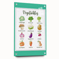 Vegetables Chart - Kids Educational Wall Art Healthy Food Print