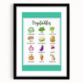 Vegetables Chart - Kids Educational Wall Art Healthy Food Print