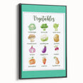 Vegetables Chart - Kids Educational Wall Art Healthy Food Print