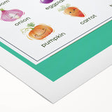 Vegetables Chart - Kids Educational Wall Art Healthy Food Print
