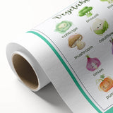 Vegetables Chart - Kids Educational Wall Art Healthy Food Print